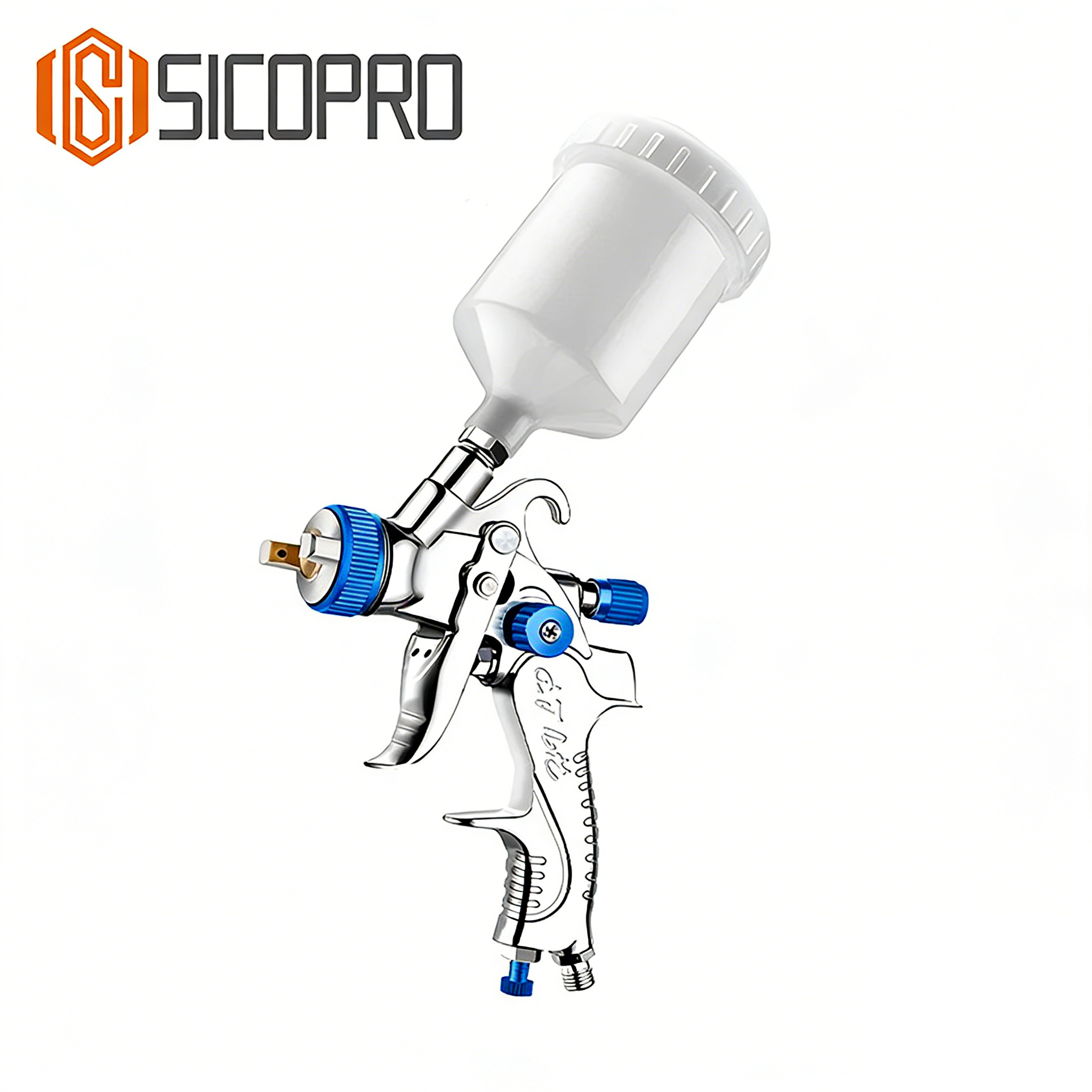 SICOPRO Blue LVLP Gravity Spray Gun – High Transfer Automotive Sprayer