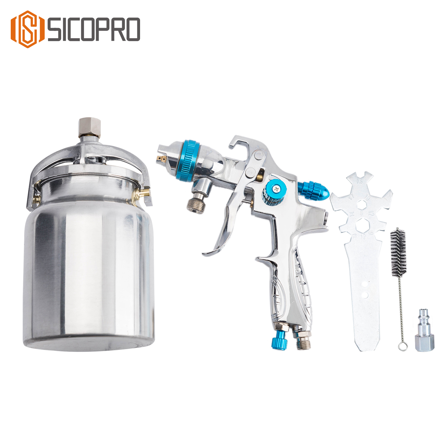 High Efficiency LVLP Spray Gun H-887S Pneumatic Paint Sprayer 600ml for Automotive & Furniture Refinishing