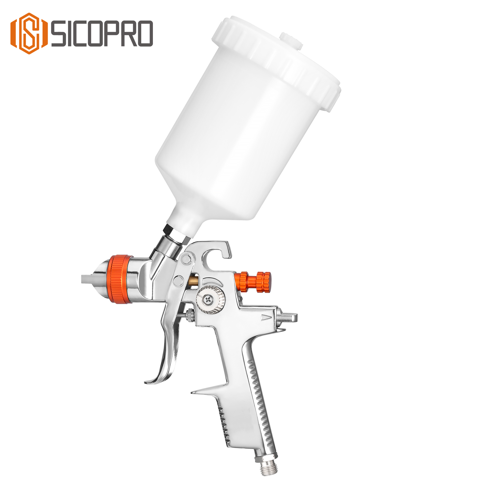 Sicopro LVLP Spray Gun AB-17P with 600ml Cup - Fine Finish Pneumatic Paint Sprayer