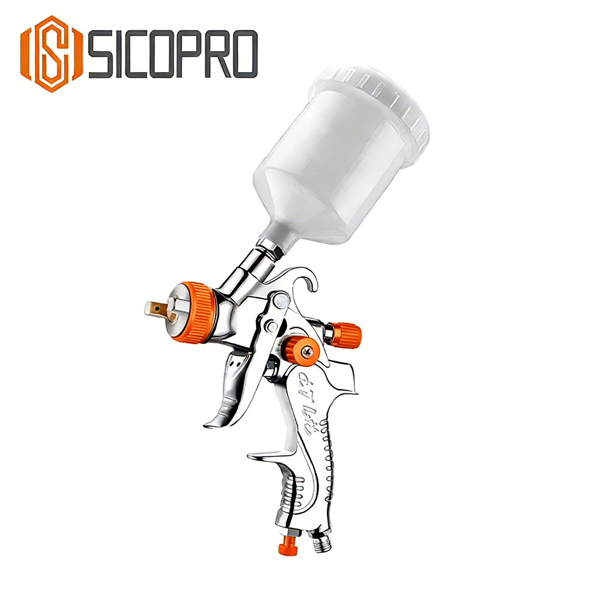 SICOPRO Orange Body HVLP Gravity Feed Spray Gun – Automotive Finishing Tool