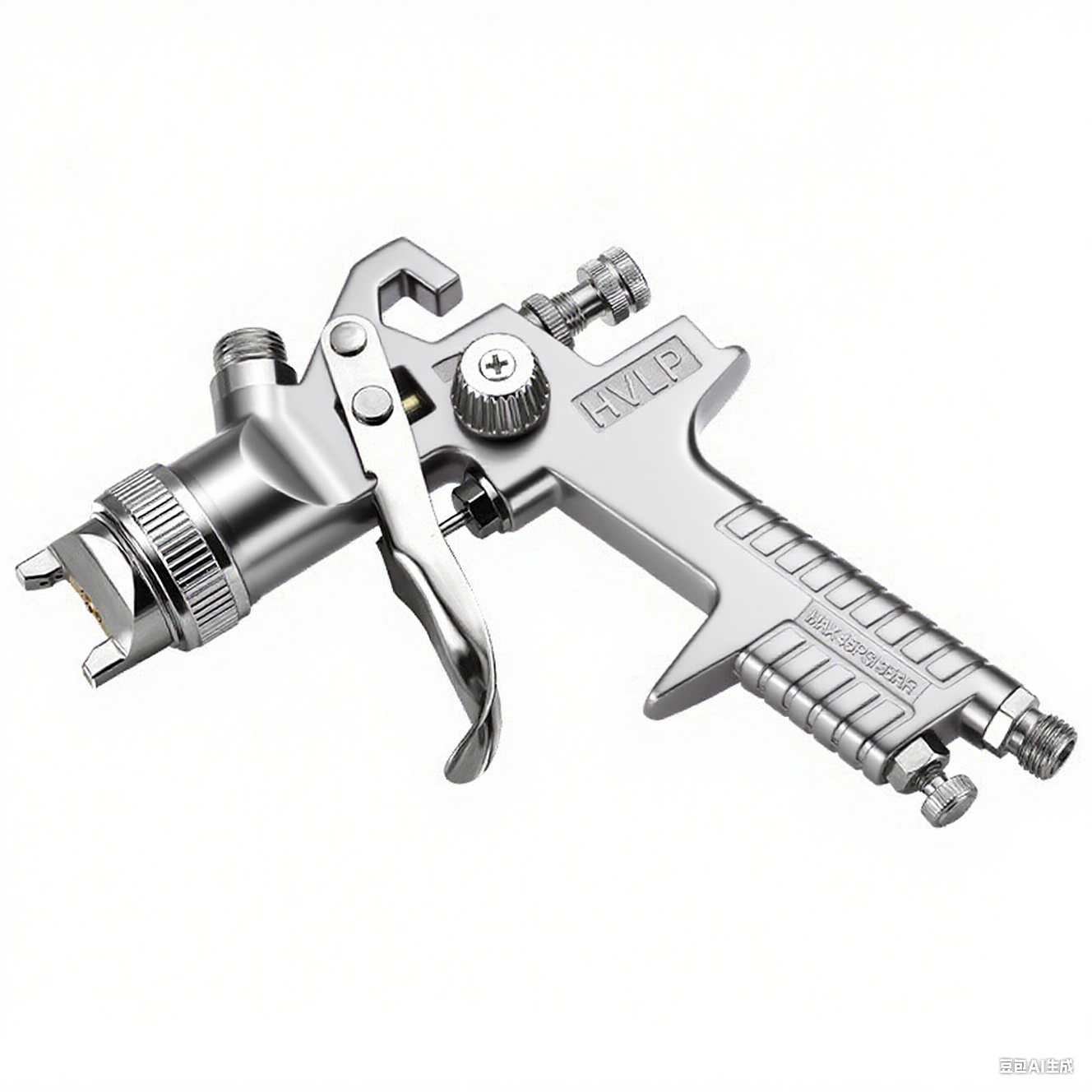 H-827P+H-2000P LVLP Chrome Spray Gun Kit with Plastic Cups and Case