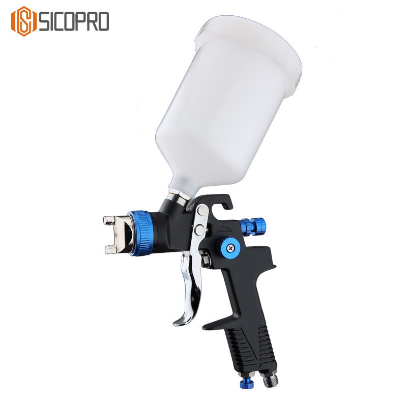 H-970P Black-Blue LVLP Spray Gun – Professional Gravity Paint Sprayer