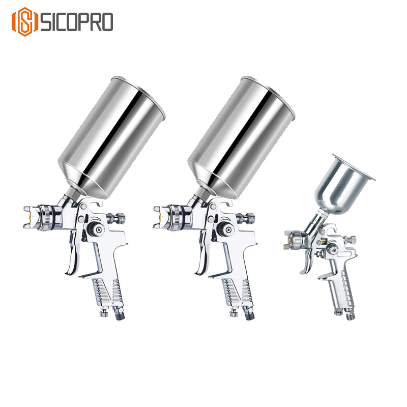 Sicopro LVLP Spray Gun Kit – H-970P + H-2000P with Plastic Cup, Professional Car Refinishing Tool Set
