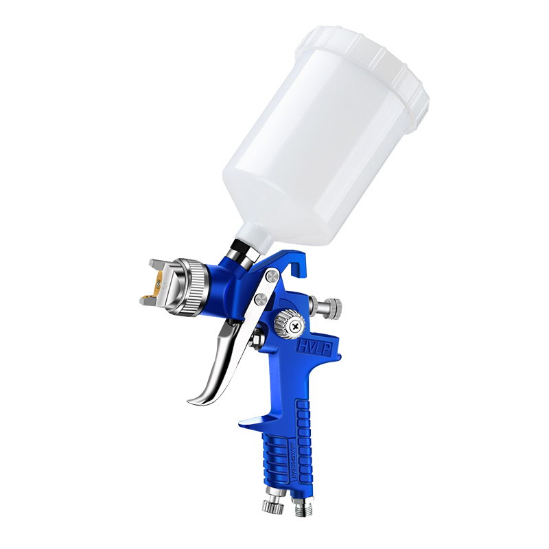 SICOPRO Blue LVLP Spray Gun Set – H-827P & H-2000P with Plastic Cups and Tools in Kraft Box