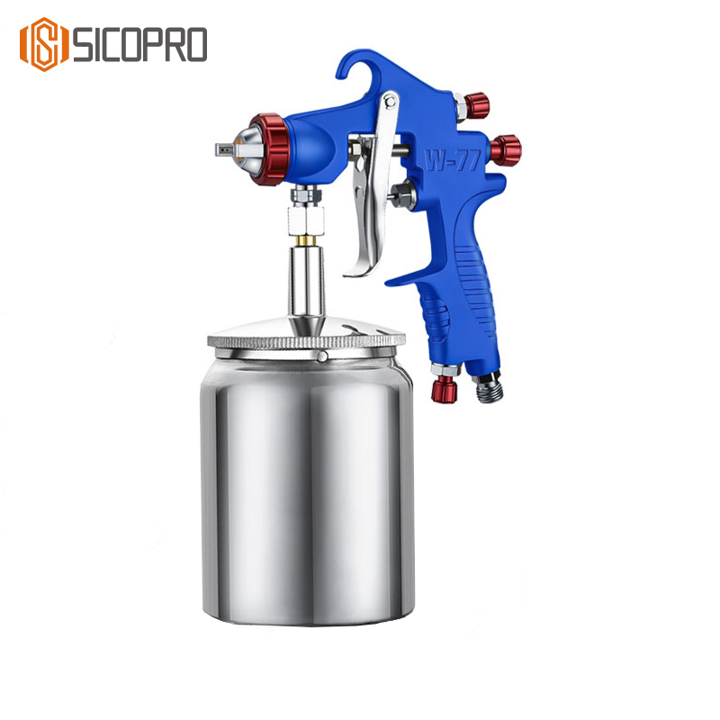 W-77 Siphon Feed LVLP Spray Gun – Bottom Feed Professional Paint Gun