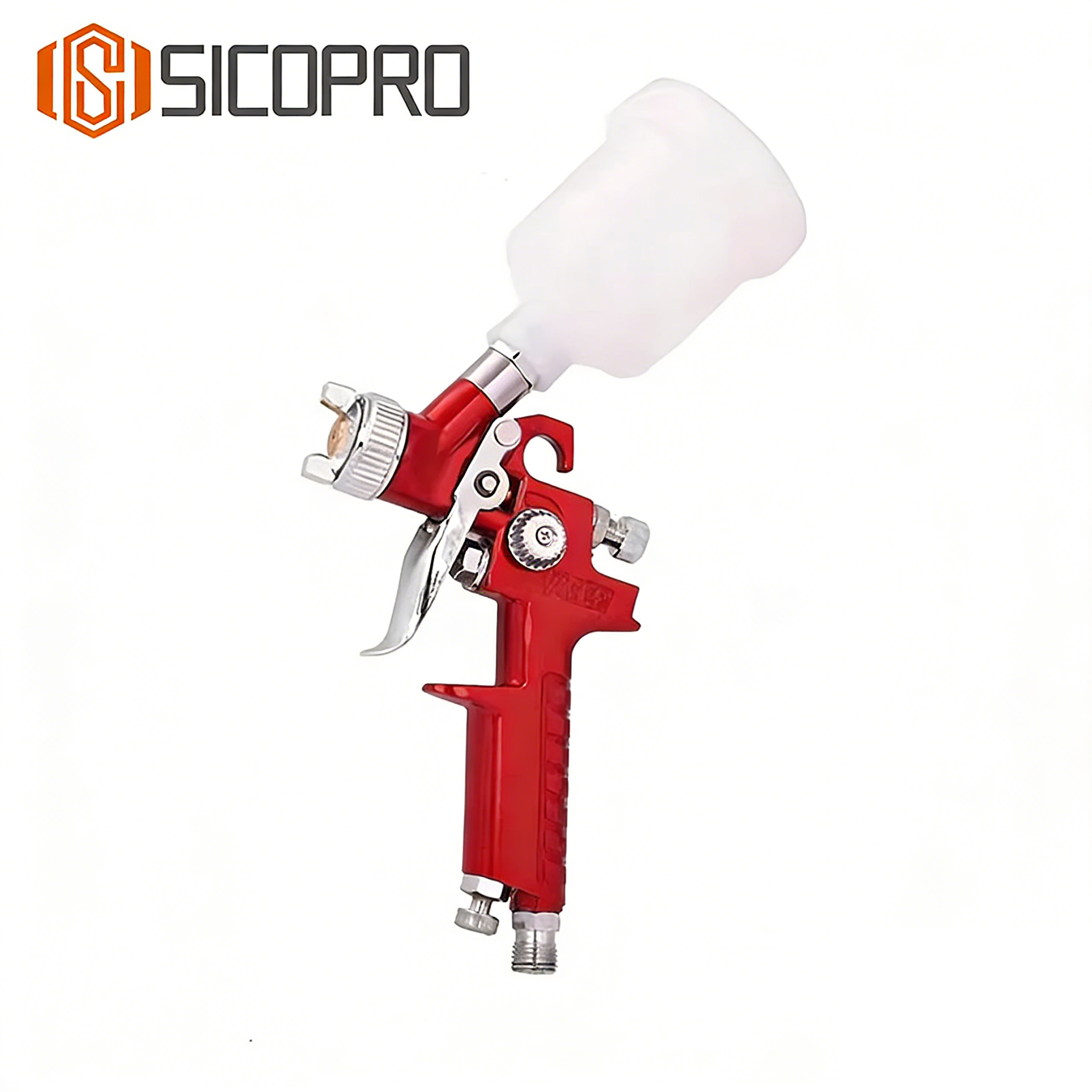SICOPRO Red Body HVLP Spray Gun – Precision Automotive Paint Tool