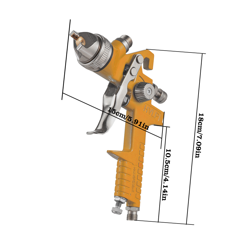 SICOPRO H-827P LVLP Spray Gun Kit with 3 Nozzles – Professional Automotive Paint Tool Set