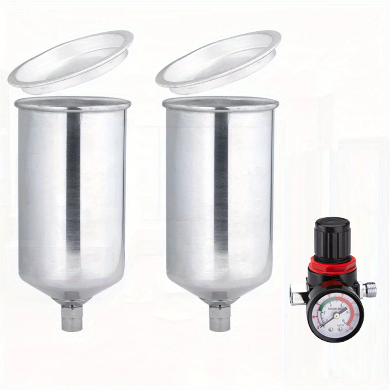 H-827P LVLP Gravity Feed Spray Gun Set with Aluminum Cup – Professional Automotive & Wood Finishing Tool Kit