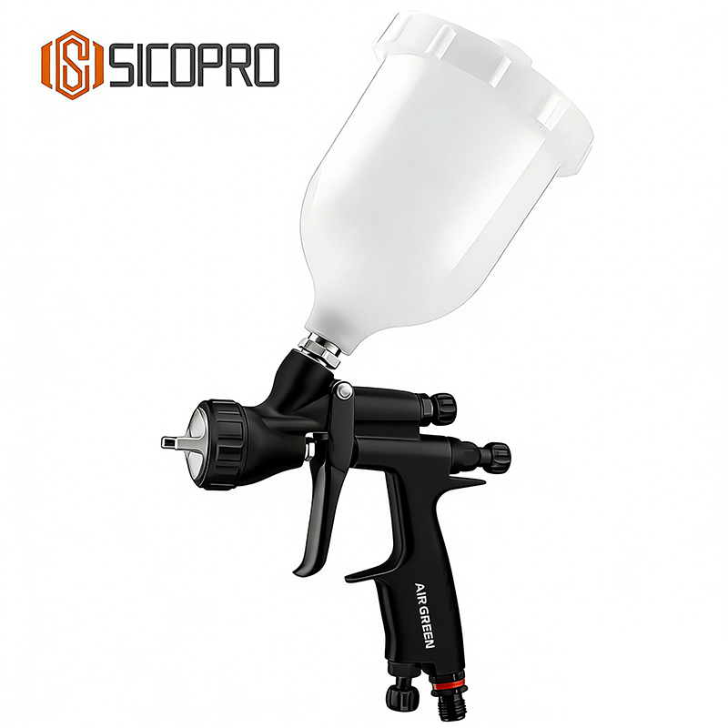 SK-735 Black LVLP Spray Gun for Refinished Painting - SICOPRO