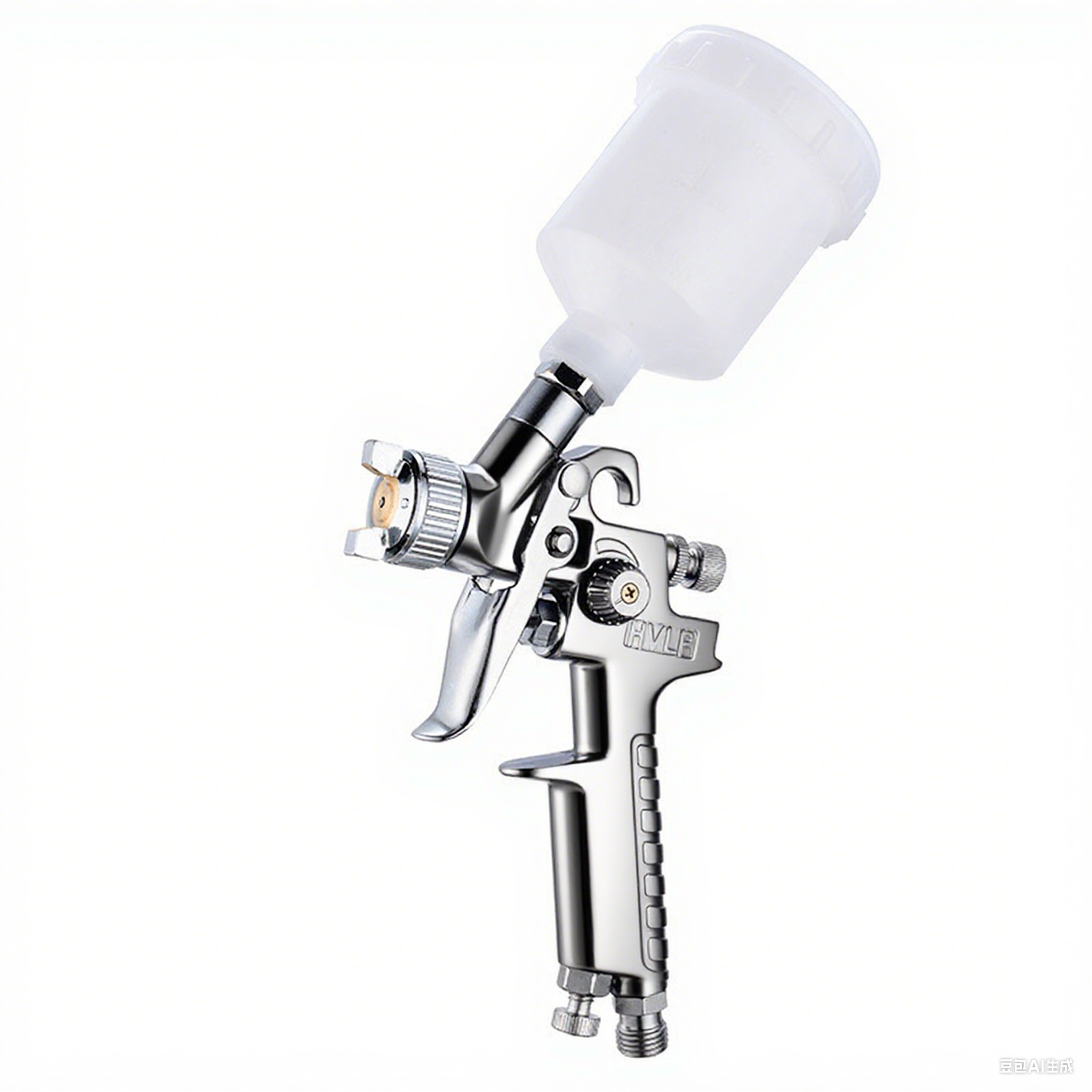 H-827P+H-2000P LVLP Chrome Spray Gun Kit with Plastic Cups and Case