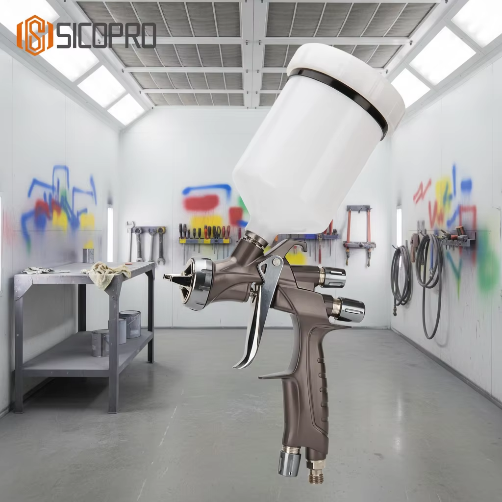 Adjustable Fan Car Body Repair Refinished Painting LVLP Spray Gun Professional