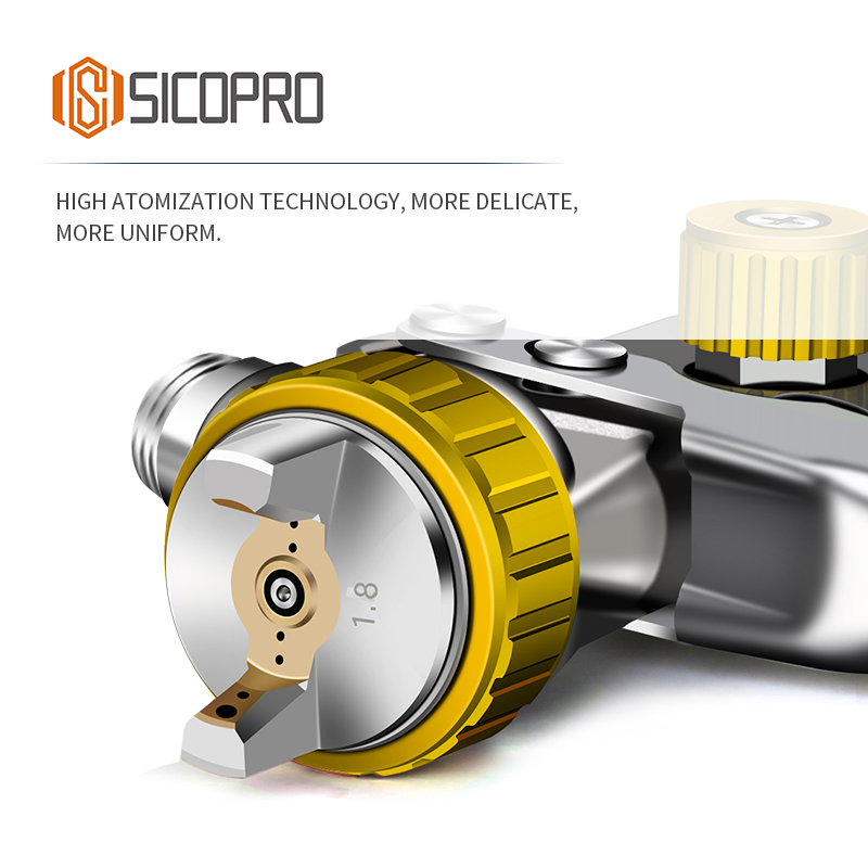 SICOPRO 2011 LVLP Spray Gun - High Atomization for Automotive Refinishing