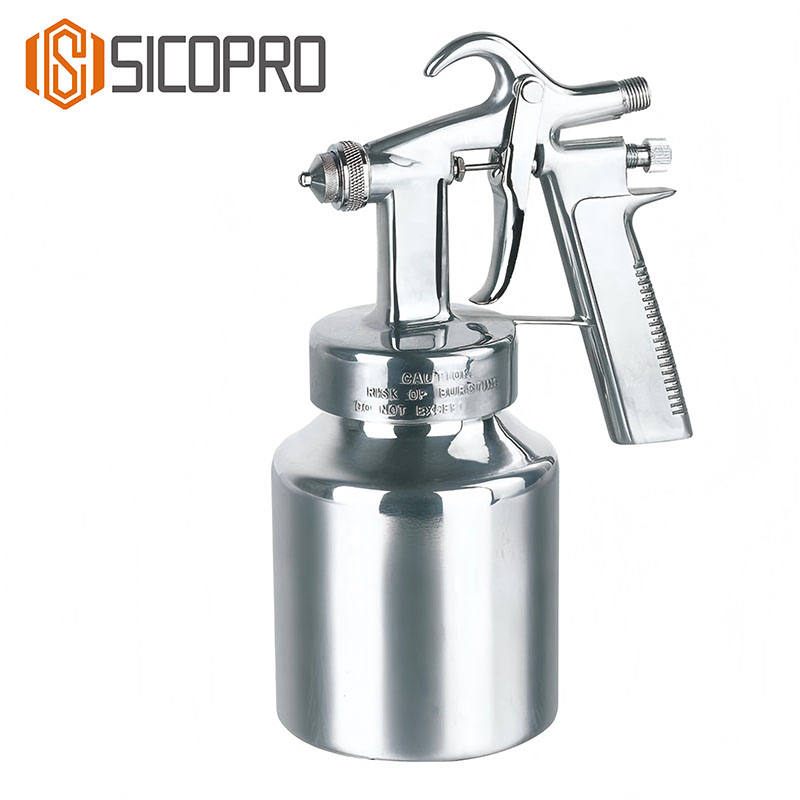 SICOPRO 472A Stainless Steel Gravity Spray Gun for Automotive & Furniture