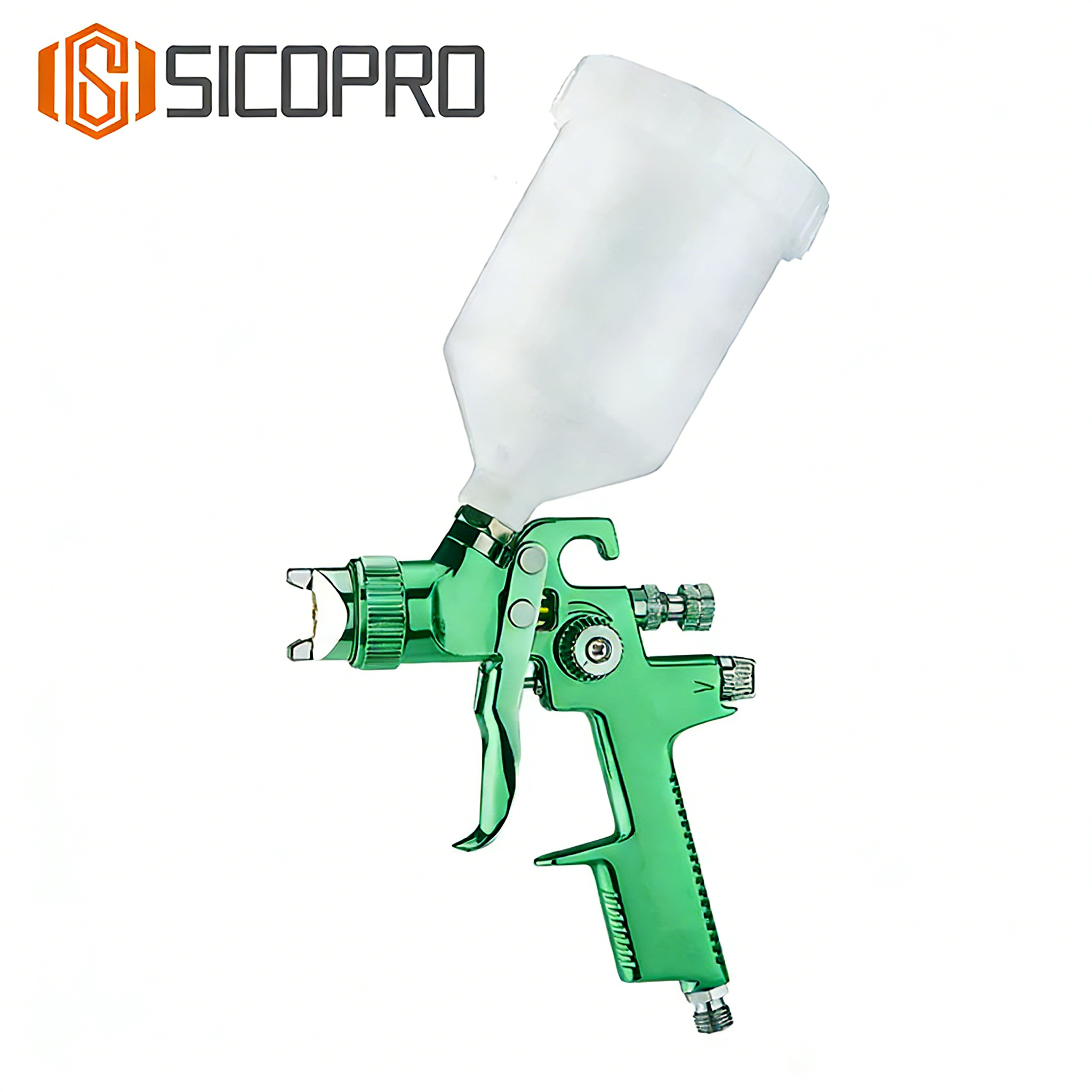 SICOPRO Green LVLP Gravity Feed Spray Gun AB-17P