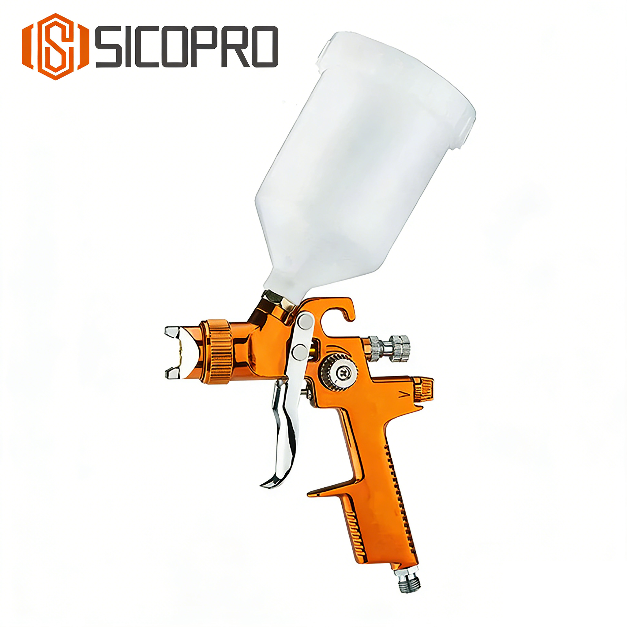 SICOPRO Orange LVLP Gravity Feed Spray Gun AB-17P