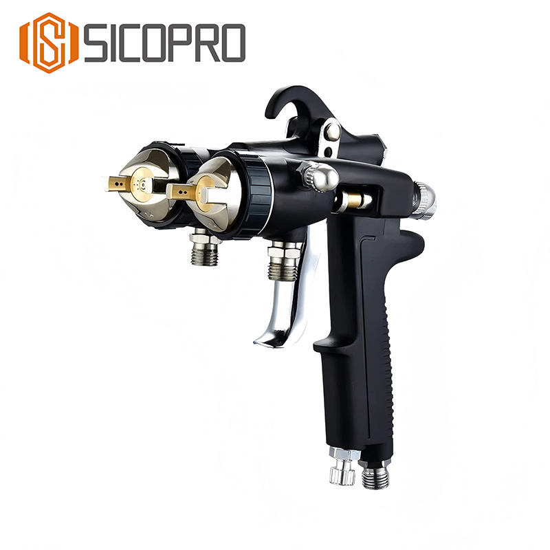 Dual-Head LVLP Spray Gun DH-10 – High Atomization Precision Paint Gun