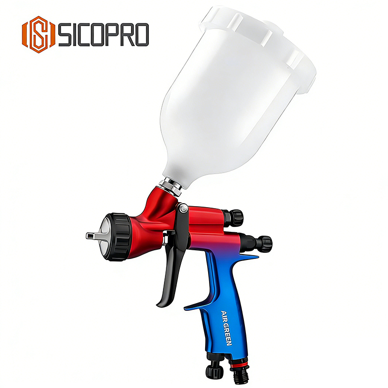 SK-735 Red-Blue LVLP Spray Gun for Refinished Painting - SICOPRO
