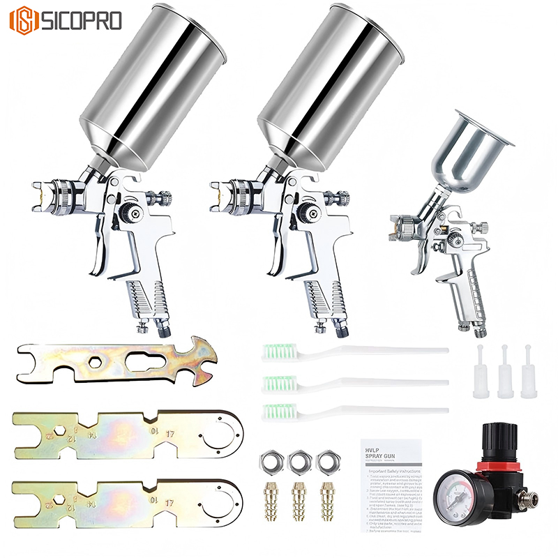 3-Piece LVLP Spray Gun Set for Professional Refinishers