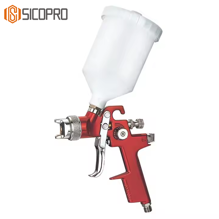 Sicopro AB-17P Red LVLP Gravity Spray Gun 600ml – Fine Atomization for Automotive & Furniture