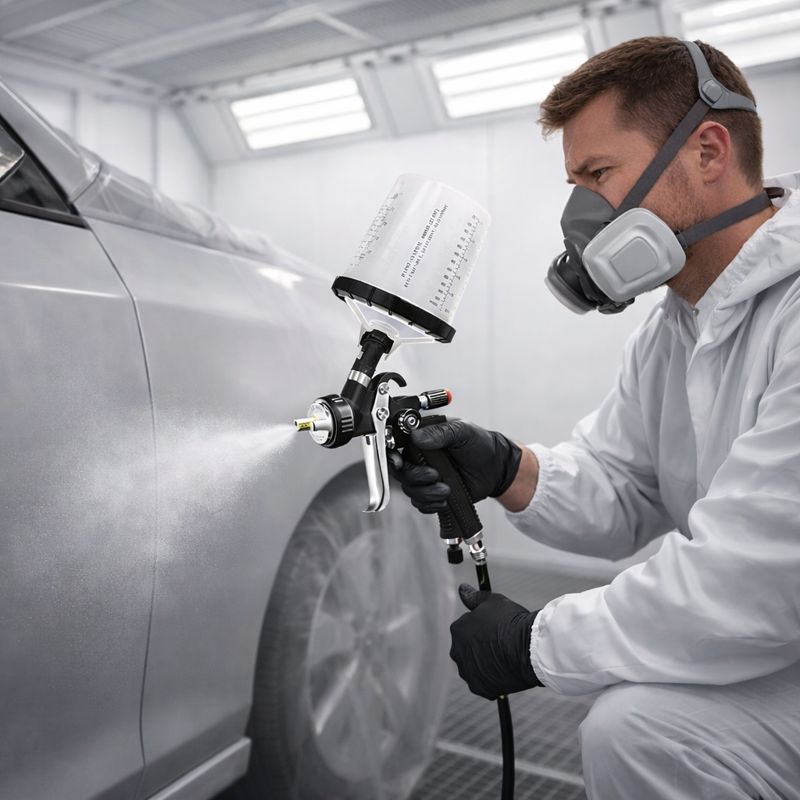 SK‑100 LVLP Gravity Feed Spray Gun – Workshop Essential