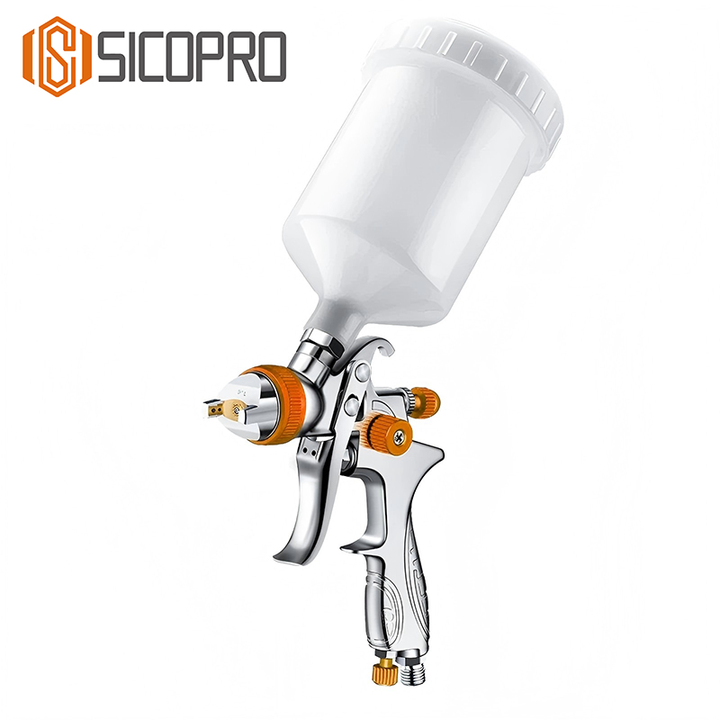 SK-2008 Yellow LVLP Spray Gun for Refinished Painting - 1.3mm Nozzle