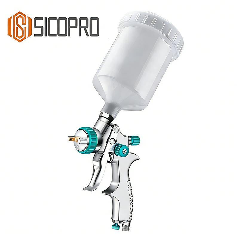 SICOPRO SK-2010 Cyan LVLP Spray Gun - High Transfer Efficiency Refinish Tool