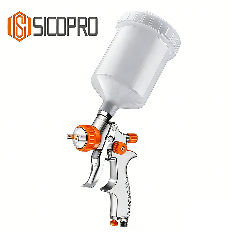 SICOPRO SK-2010 Orange LVLP Spray Gun - High Atomization Refinish Tool