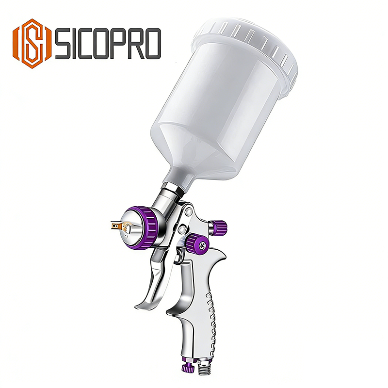 SICOPRO SK-2010 Purple LVLP Spray Gun - Precision Touch-Up & Refinish Tool