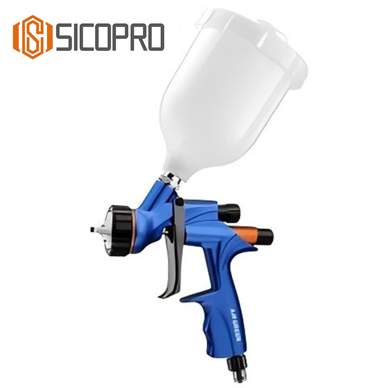 Sicopro SK-2019 LVLP Spray Gun – Gravity Feed, Professional Refinished Painting Gun, 600ml Plastic Cup