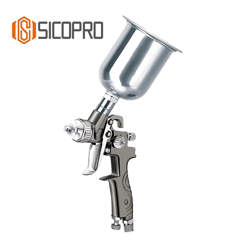 SK-350 LVLP Spray Gun – Professional Silver Gravity Feed Low Pressure Paint Gun