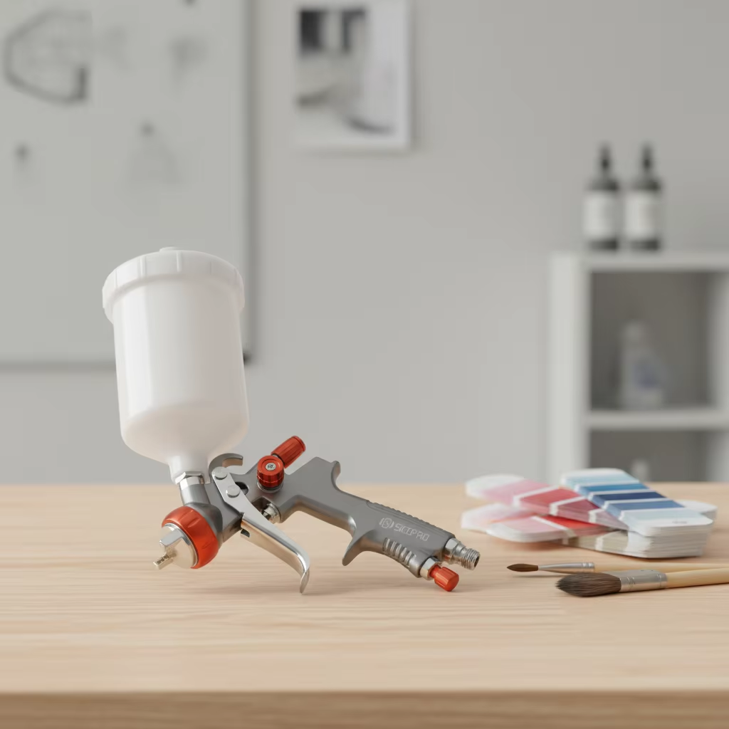 Low Noise Refinished Painting LVLP Spray Gun Gravity Feed Automotive Paint Sprayer