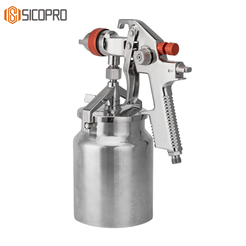 AB-17S LVLP Spray Gun with 1000ml Aluminum Cup – High Transfer Efficiency for Automotive & Wood Finishing