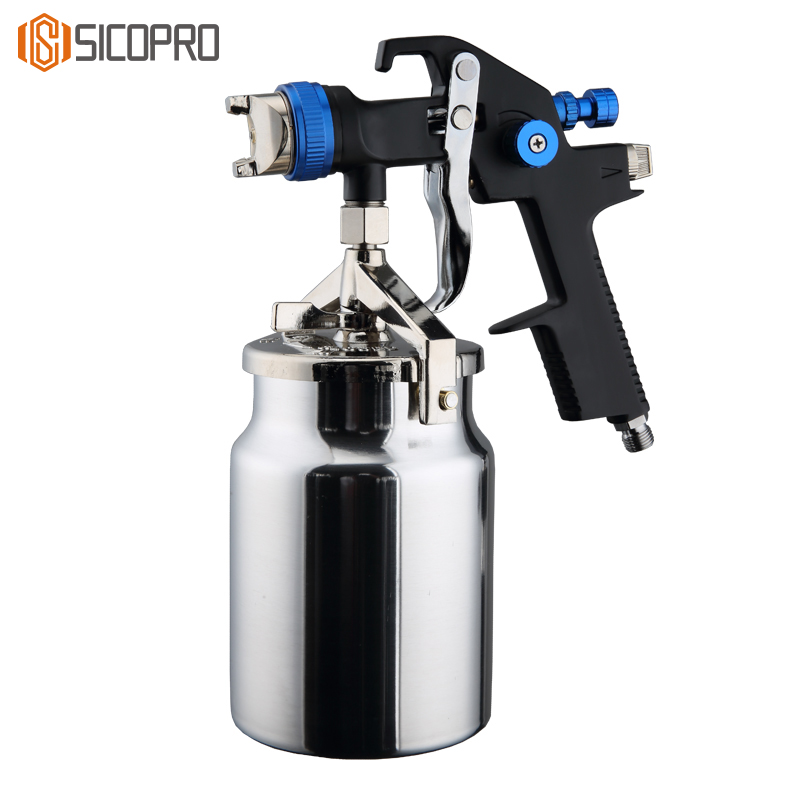 AB-17S LVLP Spray Gun Black & Blue - High Precision Suction Paint Gun
