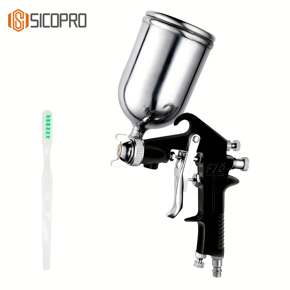 F-75 LVLP Spray Gun with Gravity Cup – Professional Atomization for Wood & Auto