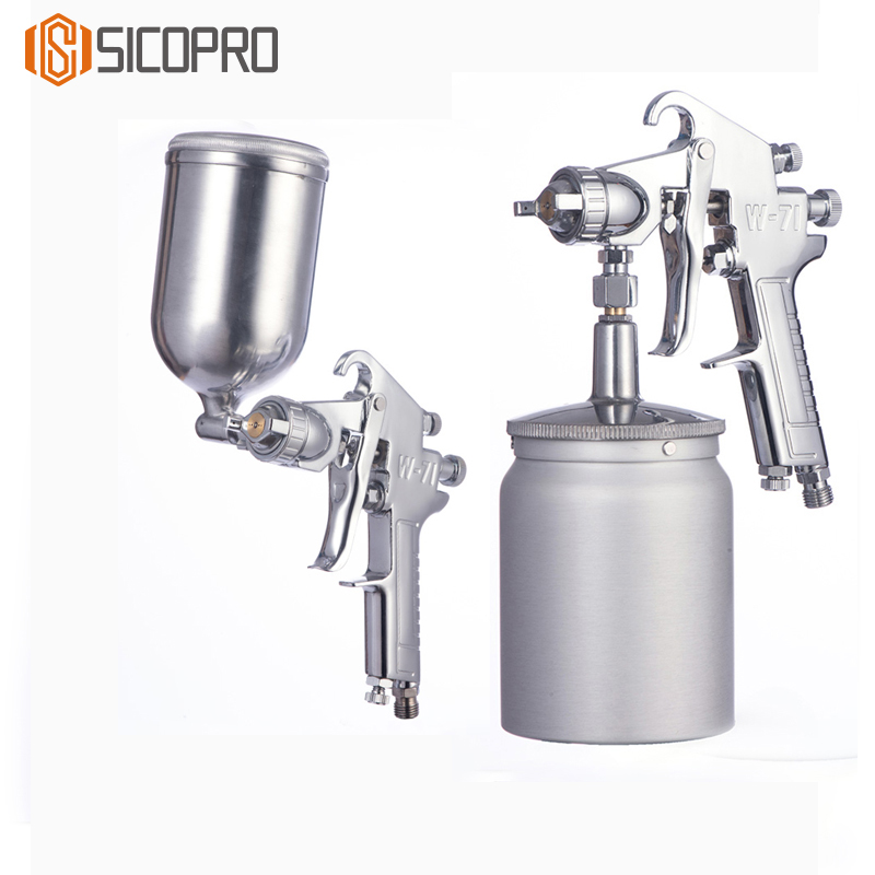 W-71 Chrome Finish LVLP Gravity Spray Gun – Mirror Polish Pro Tool