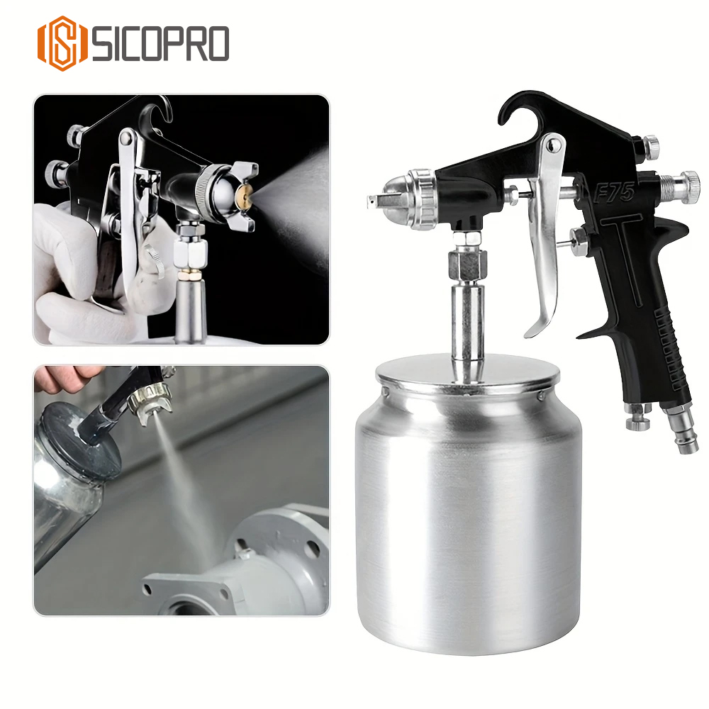 F-75 LVLP Spray Gun Set with Gravity & Suction Cups – Precision Coating Tool