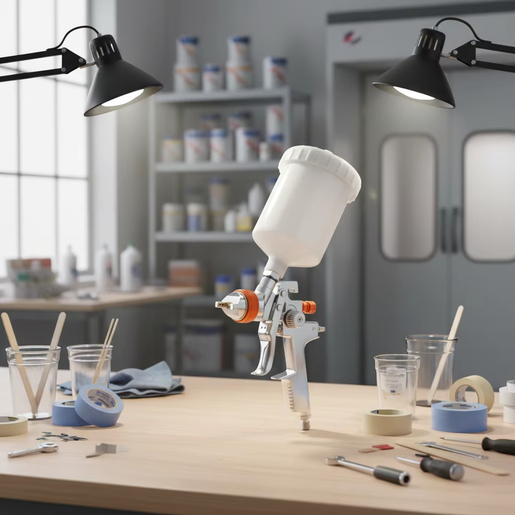 AB-17P LVLP Spray Gun – Professional Refinished Painting LVLP Spray Gun for Automotive & Industrial Coating (6 PCS)