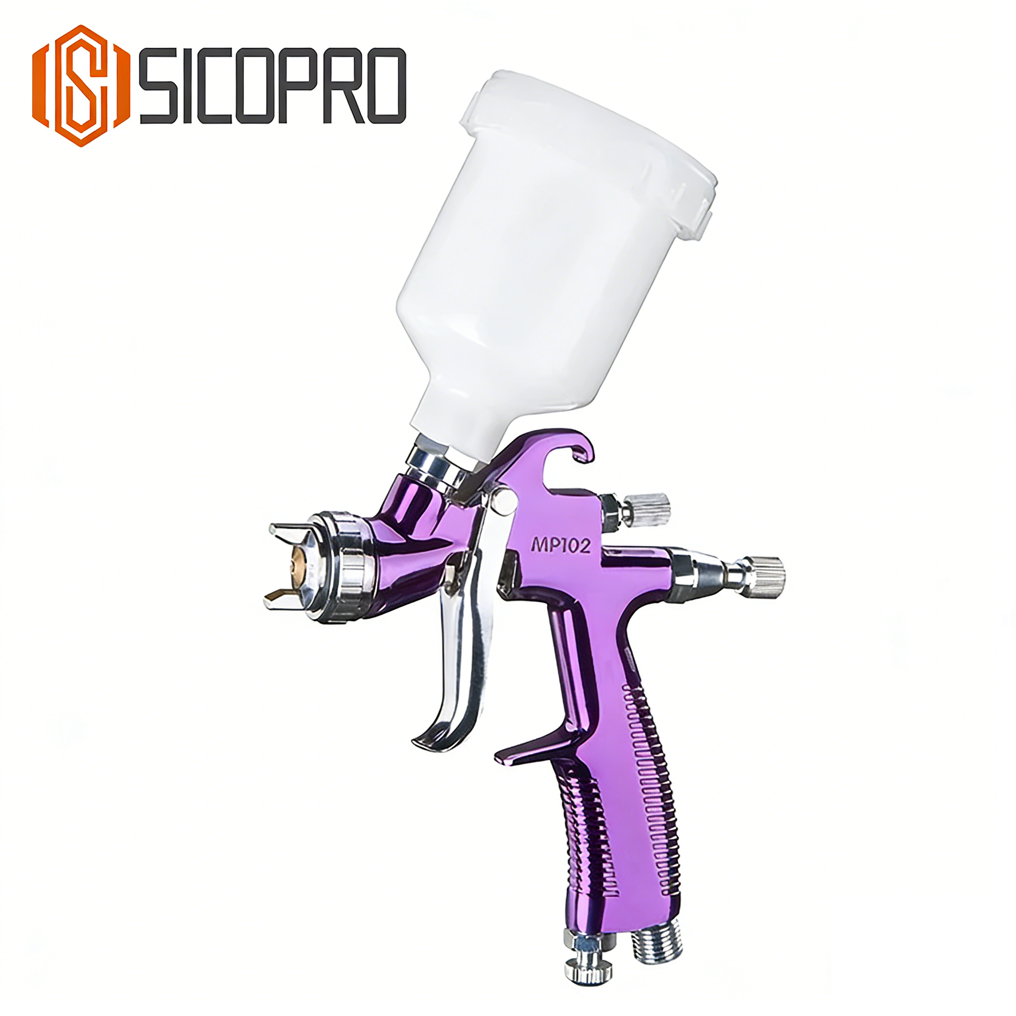 SICOPRO MP102 LVLP Purple Spray Gun for Automotive & Woodworking Refinishing