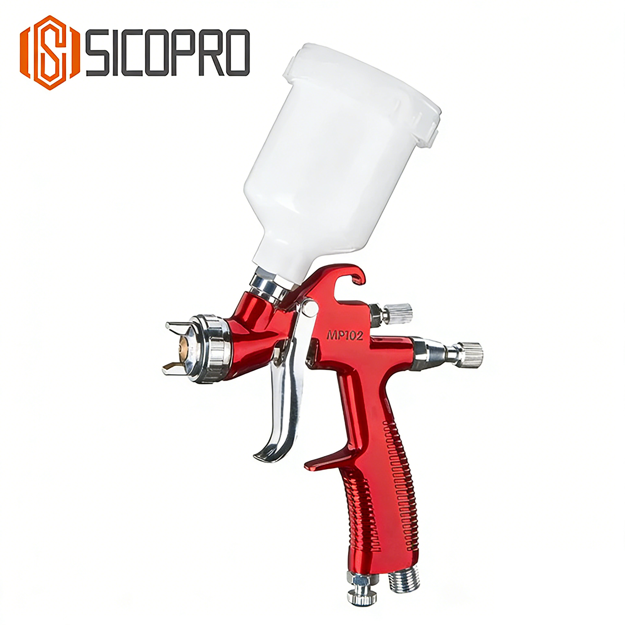 SICOPRO MP102 LVLP Red Spray Gun for Auto Body & Refinishing Work