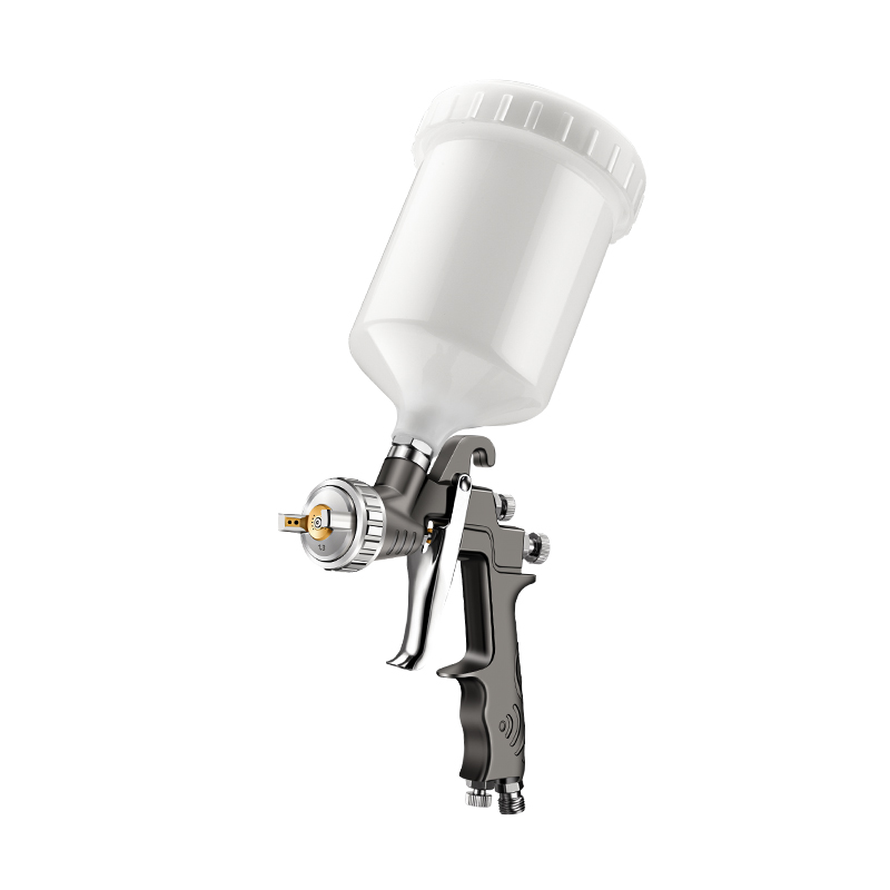 SK-500 LVLP Gravity Feed Spray Gun with Chrome Body