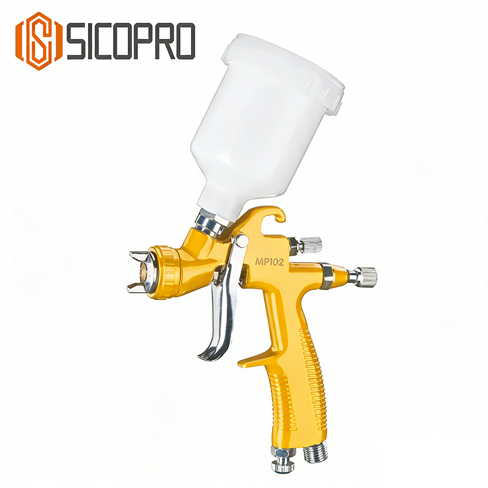 SICOPRO MP102 LVLP Yellow Spray Gun for Car and Wood Finishing