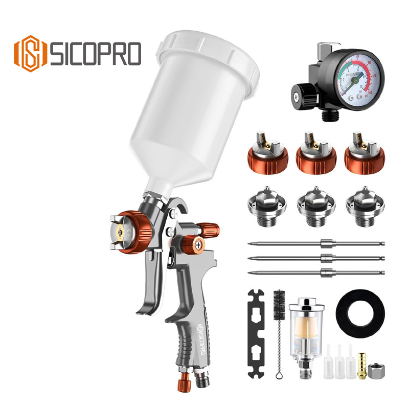 High Efficiency LVLP Gravity Spray Gun | Fine Finish Low Pressure Paint Sprayer