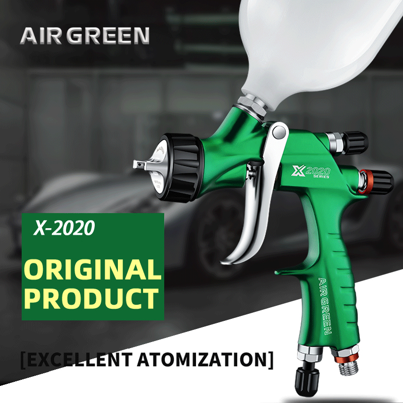 AIR GREEN Professional HVLP Spray Gun X-2020 with 600ml Cup and 1.3mm Nozzle