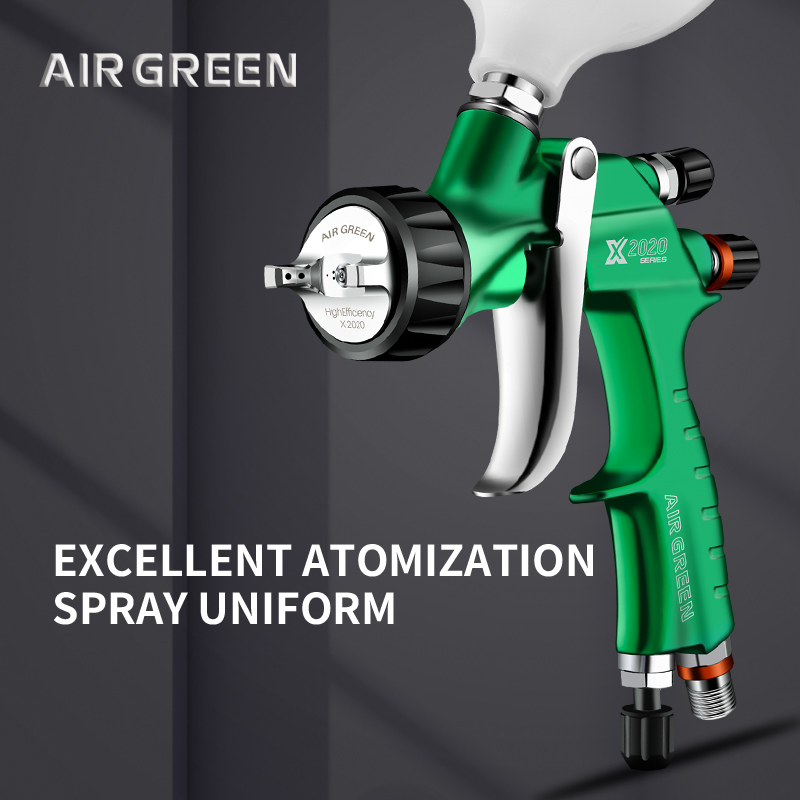 AIR GREEN Professional HVLP Spray Gun X-2020 with 600ml Cup and 1.3mm Nozzle