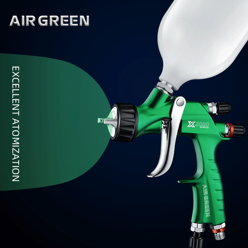 AIR GREEN Professional HVLP Spray Gun X-2020 with 600ml Cup and 1.3mm Nozzle