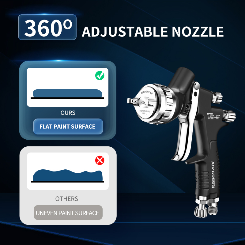 SICOPRO TES LVLP Spray Gun – Professional Black Paint Sprayer for Automotive & Industrial Use