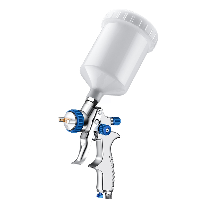 SICOPRO LVLP Gravity Feed Spray Gun Kit – Full Set with Pressure Regulator, Filters, Nozzles & Cleaning Tools for Automotive & Industrial Painting