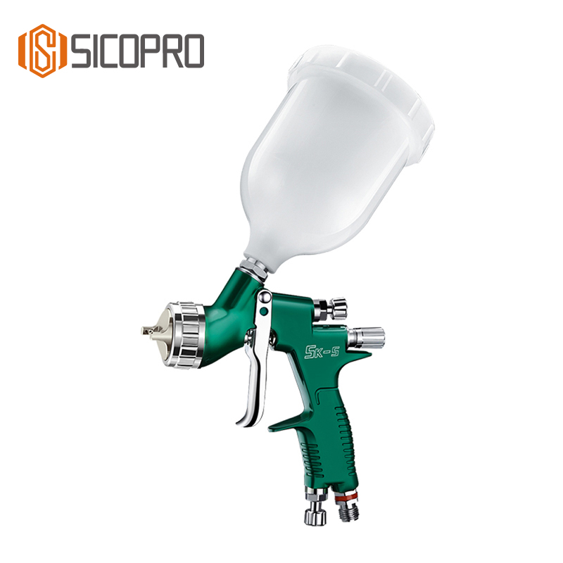 SKS LVLP Spray Gun – Precision Gravity Feed Low Pressure Paint Gun (Green)