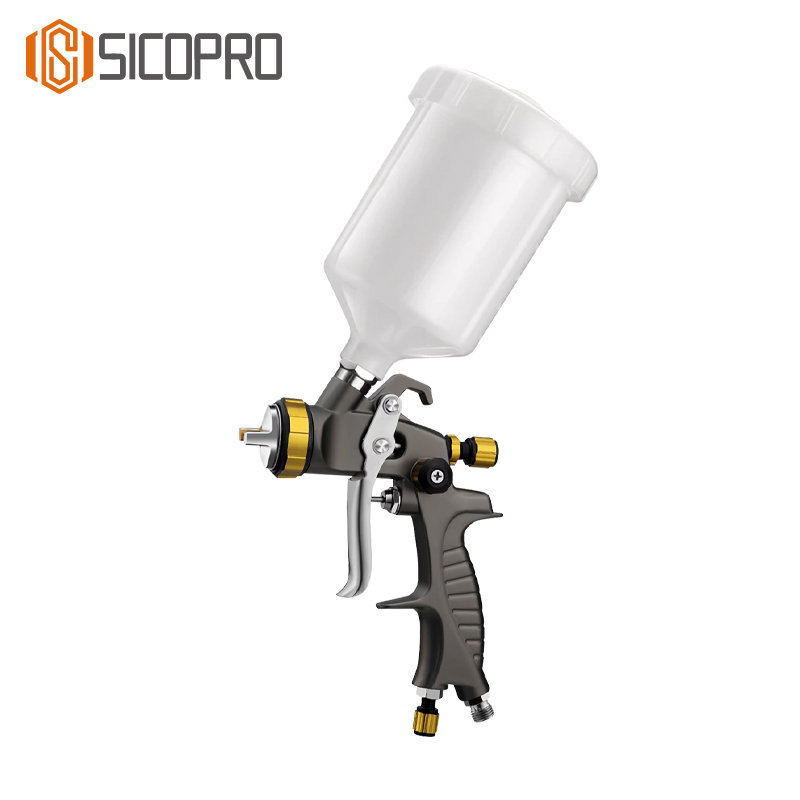 SICOPRO SK-91 LVLP Gravity Feed Spray Gun (600ml Cup) – Ideal for Auto Repair, Furniture Refinishing