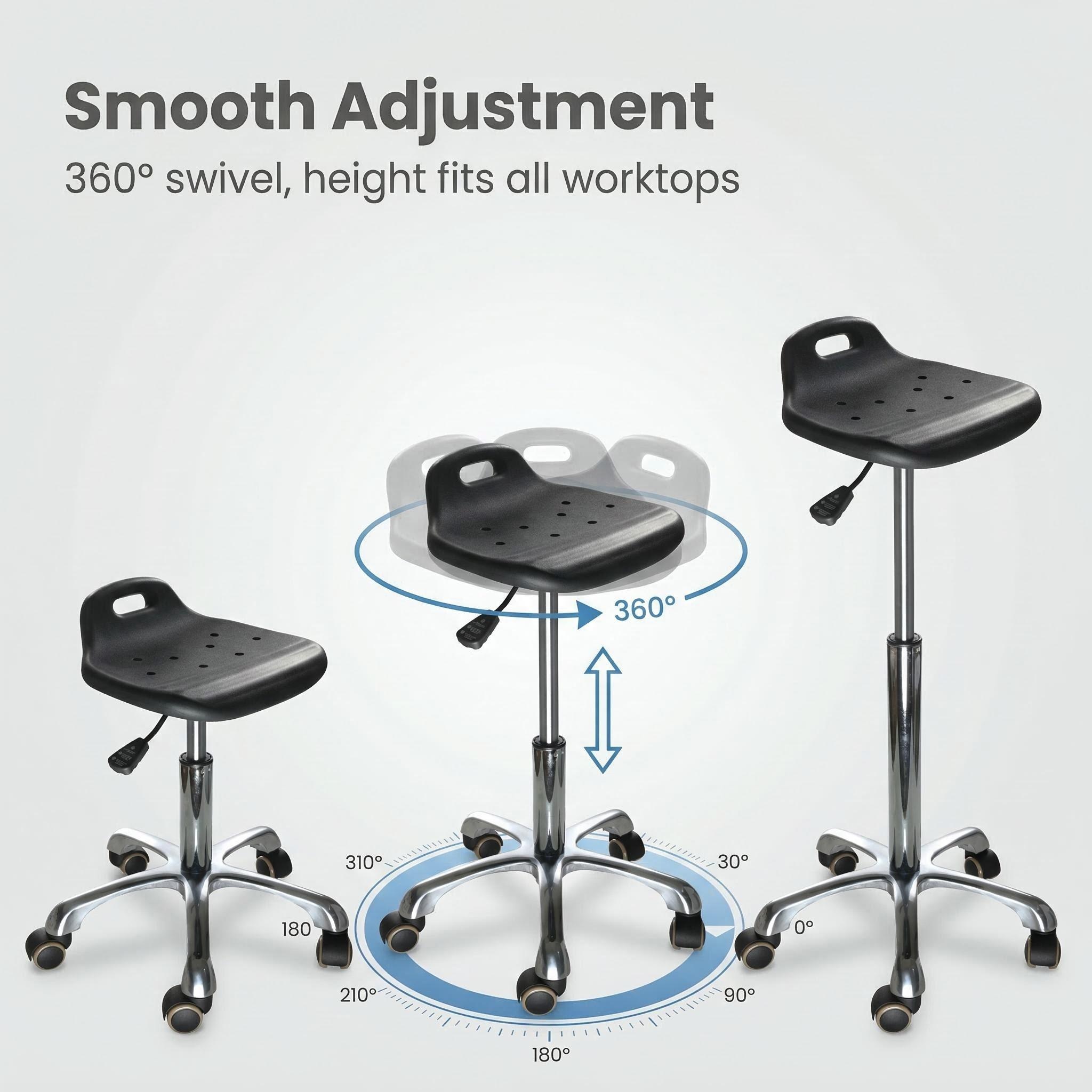 Industrial Polyurethane Adjustable Laboratory Chair for Professional Use